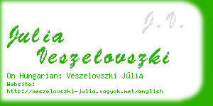 julia veszelovszki business card