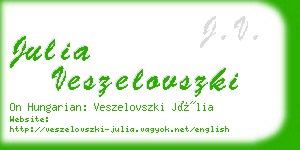 julia veszelovszki business card